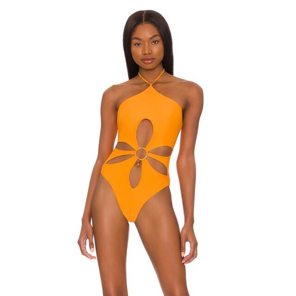 Cult Gaia Aster Swimsuit One Piece in Apricot Size XS - Picture 1 of 3